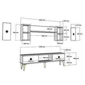 150 Cm Ni̇l Tv Üni̇tesi̇ Beyaz-gümüş