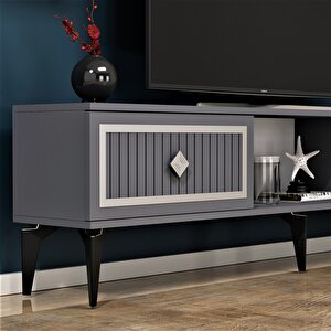 150 Cm Ni̇l Tv Sehpasi (alt Modül) Antrasi̇t-gümüş