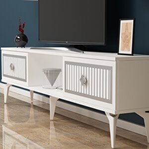 150 Cm Ni̇l Tv Sehpasi (alt Modül) Beyaz-gümüş