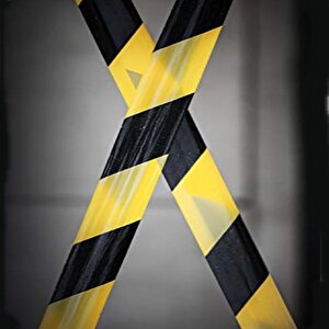 Emniyet Şeridi 65mmx500m Sarı Siyah İkaz Şeridi, Güvenlik İkaz Bandı Sarı 6,5cm Sarı