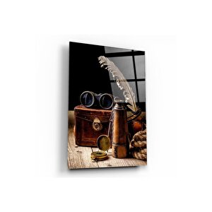 Pusula Ve Dürbün Cam Tablo 50x70 cm