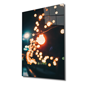 Sarı Işık Cam Tablo Yellow Light 36x23 cm