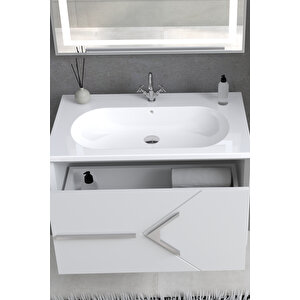 Bologna 80 Cm Banyo Dolabı - Beyaz