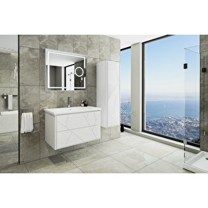 Ki̇ev 80 Cm Banyo Dolabi Beyaz - Boy Dolap Dahi̇l