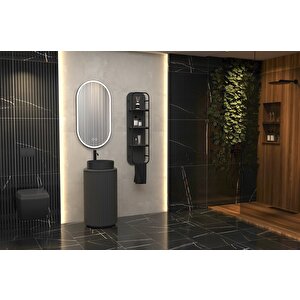 Lotus 42 Cm Antrasi̇t Lavabolu Banyo Dolabi  Antrasi̇t - Raf Modül Dahi̇l