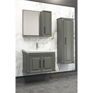 Mi̇lano 80 Cm Banyo Dolabi Anrasi̇t - Boy Dolap Dahi̇l