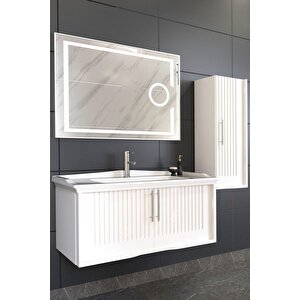 Sagra 100 Cm Banyo Dolabi  Beyaz - Boy Dolap Dahi̇l