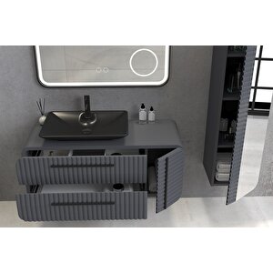 Anemon 110 Cm Banyo Dolabi  Antrasi̇t - Boy Dolap Hari̇ç