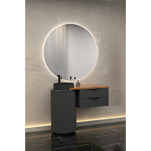 Lotus Single 105 Cm Antrasi̇t Lavabolu Banyo Dolabi  Antrasi̇t - Raf Modül Hari̇ç