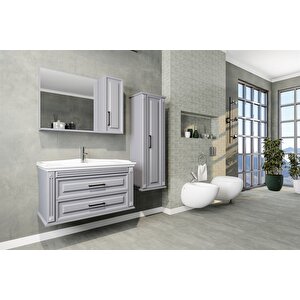 Moskova 100 Cm Banyo Dolabi Gri̇ - Boy Dolap Hari̇ç