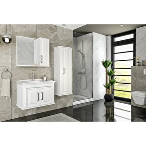 Mi̇lano 80 Cm Banyo Dolabi Beyaz - Boy Dolap Dahi̇l