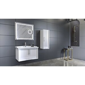 Sagra 80 Cm Banyo Dolabi  Beyaz - Boy Dolap Dahi̇l