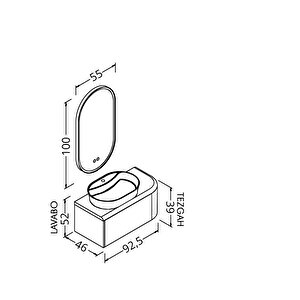 Siesta 92 Cm Banyo Dolabi  Antrasi̇t - Boy Dolap Hari̇ç