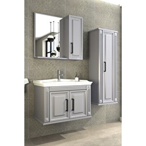 Mi̇lano 80 Cm Banyo Dolabi Gri̇ - Boy Dolap Hari̇ç