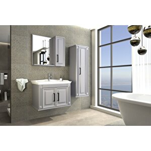 Mi̇lano 80 Cm Banyo Dolabi Gri̇ - Boy Dolap Hari̇ç