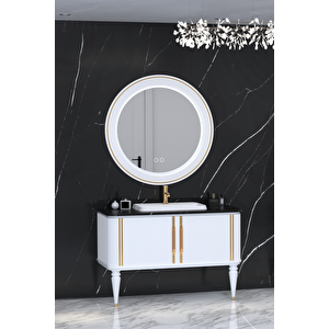 Laura 120 Cm Beyaz Lavabolu Banyo Dolabi  Beyaz - Boy Dolap Hari̇ç