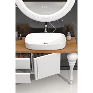 Prestige 140 Cm Beyaz Lavabolu Banyo Dolabi  Beyaz - Boy Dolap Hari̇ç
