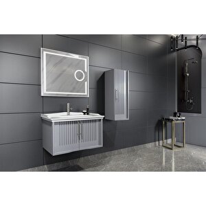 Sagra 80 Cm Banyo Dolabi  Gri̇ - Boy Dolap Dahi̇l