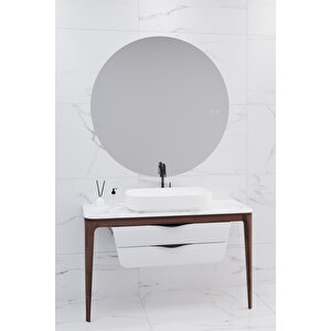 Brezza 130 Cm Belenco Tezgah Beyaz Lavabolu Banyo Dolabi - Boy Dolap Ve Raf Modül Hari̇ç