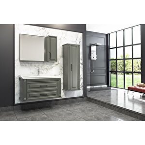 Moskova 100 Cm Banyo Dolabi Anrasi̇t - Boy Dolap Hari̇ç