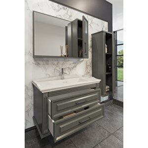 Moskova 100 Cm Banyo Dolabi Anrasi̇t - Boy Dolap Hari̇ç