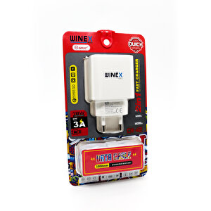 Winex Usba To Micro 18w Quick Charger 3.0 Ultra Hızlı Kablolu Ev Tipi Şarj Aleti Set