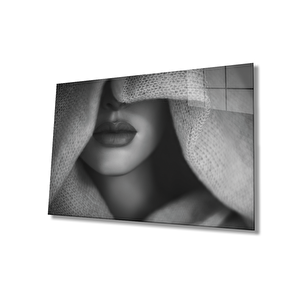 Siyah Beyaz İnsan Fotoğrafları Cam Tablo 50x70 cm
