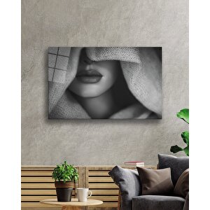 Siyah Beyaz İnsan Fotoğrafları Cam Tablo 50x70 cm