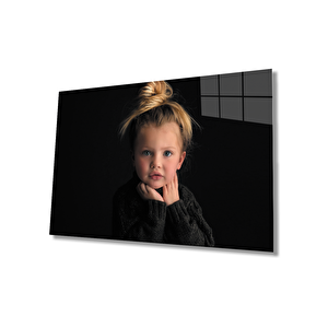 Kız Çocuk Cam Tablo Girl Table 110x70 cm