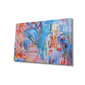 Soyut Cam Tablo Abstract 36x23 cm