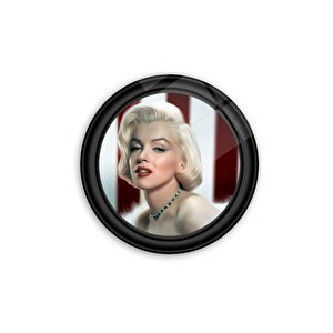 Marilyn Monroe Yuvarlak Cam Tablo 30x30 cm