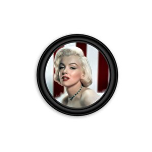 Marilyn Monroe Yuvarlak Cam Tablo 50x50 cm