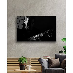 Siyah Beyaz İnsan Fotoğrafları Cam Tablo 36x23 cm