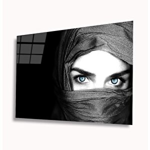 Siyah Beyaz İnsan Fotoğrafları Cam Tablo 50x70 cm