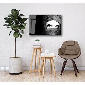 Siyah Beyaz İnsan Fotoğrafları Cam Tablo 50x70 cm