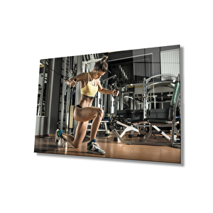 Spor Fıtnes Cam Tablo Sports Fitness 110x70 cm