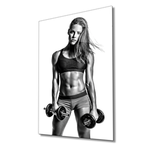 Spor Fıtnes Cam Tablo Sports Fitness 50x70 cm