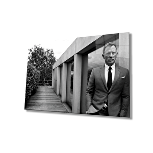 Siyah Beyaz İnsan Fotoğrafları Cam Tablo 110x70 cm