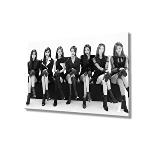 Siyah Beyaz İnsan Fotoğrafları Cam Tablo 36x23 cm