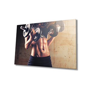 Spor Fıtnes Cam Tablo Sports Fitness 36x23 cm