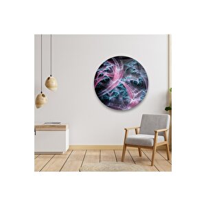 Soyut Yuvarlak Cam Tablo 50x50 cm