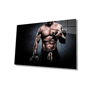 Spor Fıtnes Cam Tablo Sports Fitness 50x70 cm