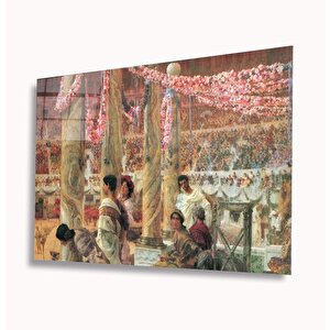 Klasik Resimler Cam Tablo 36x23 cm