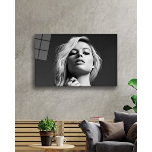 Siyah Beyaz İnsan Fotoğrafları Cam Tablo 50x70 cm