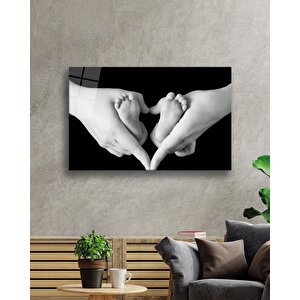 Anne Bebek Sevgi Cam Tablo Mother Baby Love Table 50x70 cm