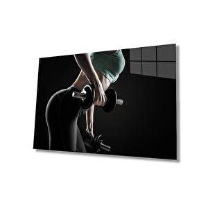 Spor Fıtnes Cam Tablo Sports Fitness 36x23 cm