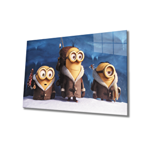 Minyonlar Cam Tablo 90x60 cm