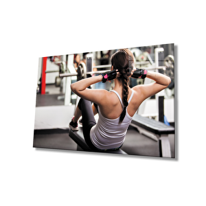 Spor Fıtnes Cam Tablo Sports Fitness 36x23 cm