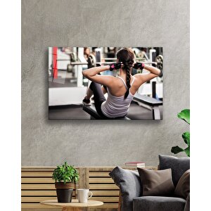 Spor Fıtnes Cam Tablo Sports Fitness 36x23 cm
