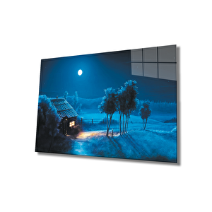İllüstrasyon Cam Tablo Illustration Art 90x60 cm